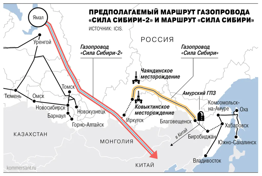 Россия прорабатывает проект газопровода «Сила Байкала»